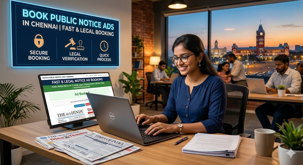 Book Public Notice Ads in Chennai | Fast & Legal Booking