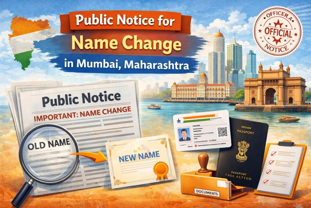 Public Notice for Name Change in Mumbai, Maharashtra