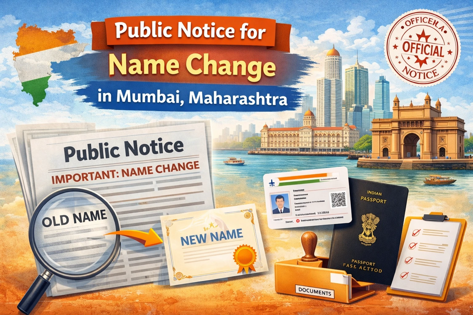 Public Notice for Name Change in Mumbai, Maharashtra