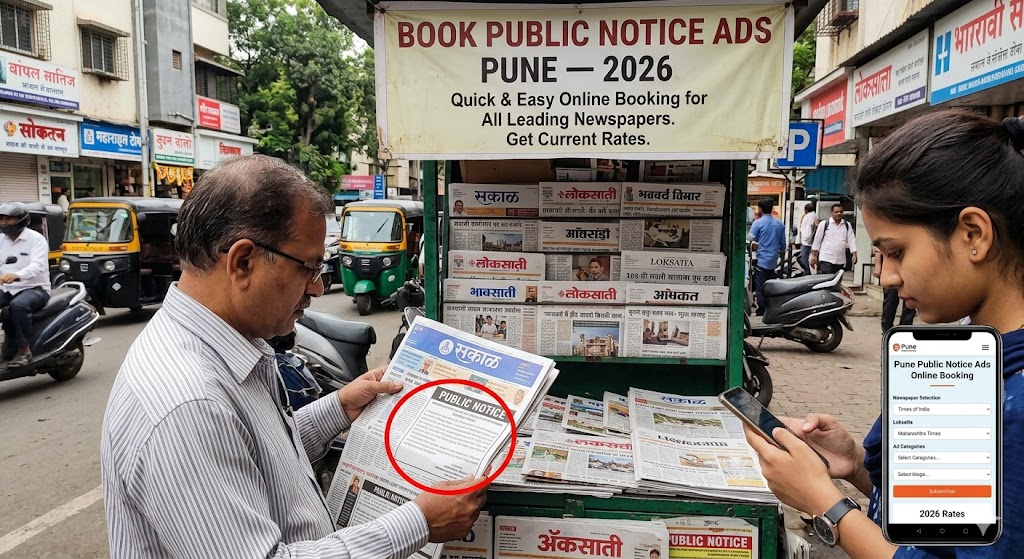 Book Public Notice Ads Pune — Rates, Newspapers & Online Booking 2026